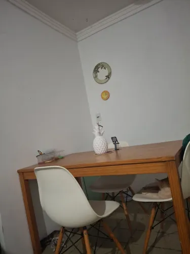 Mesa jantar madeira com cadeiras