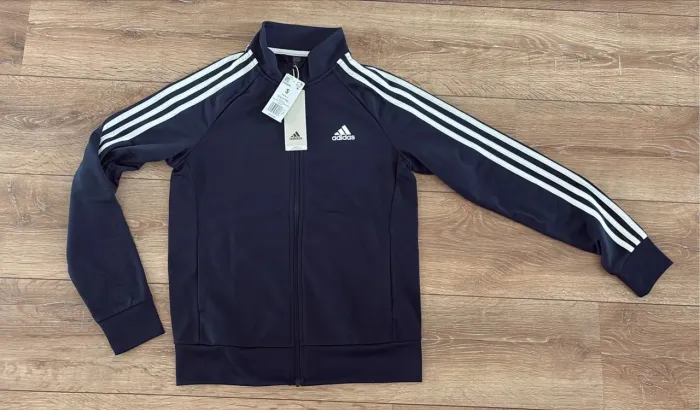 Casaco Adidas 3 Listras Track azul marinho