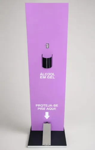 Expositor de álcool em gel