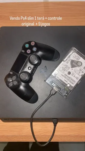 Vendo Ps4 slim 1 terá + read dead 2, e outros 6 jogos