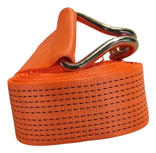 Cinta Amarrar Carga 10 Toneladas 100mm 9 Metros Opção Gancho Laranja