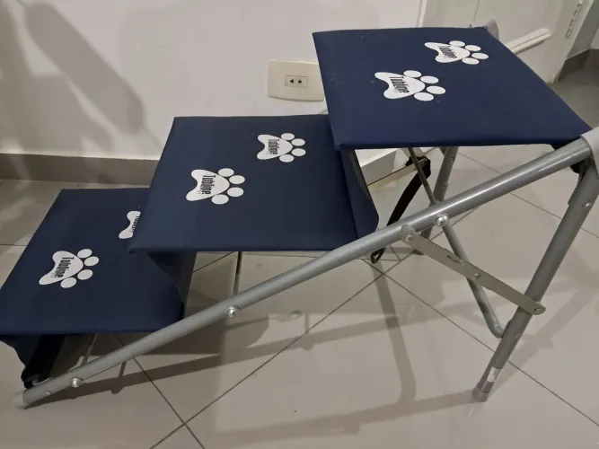 Escada rampa pet tubline dobrável, excelente estado de conservação, pouquíssimo uso