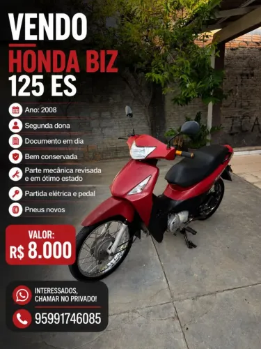 Vende-se moto honda biz 125 ES