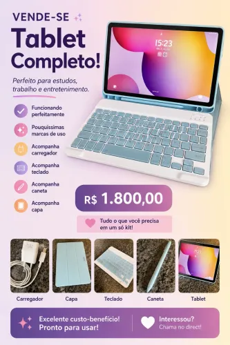 VENDO TABLET COMPLETO ? R$ 1.800,00