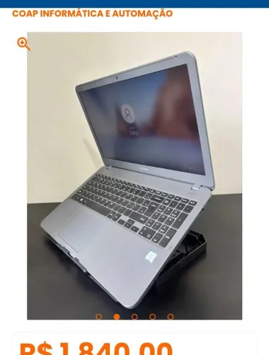 Notebook Samsung 350X - i3 7ª Geração | 8GB RAM | SSD 256GB | Tela 15.6
