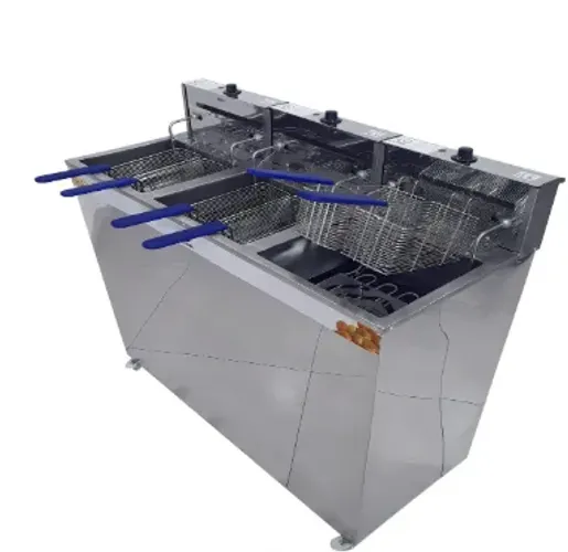 FRITADEIRA JL COLOMBO AGUA E OLEO 15KW - 54L - 3 CUBAS CINZA - 220V