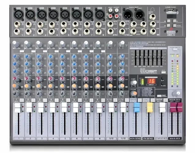 Mesa de som armeq 12 canais