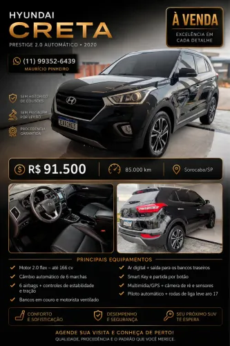 Hyundai Creta Prestige 2.0 16V Flex Aut. 2020
