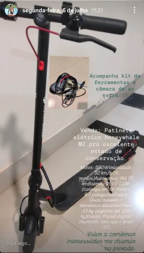 Patinete elétrico honeywhale M2 Pro