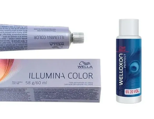 Kit Illumina Color Wella Escolher A Cor + Ox 20vol 60ml 7/43