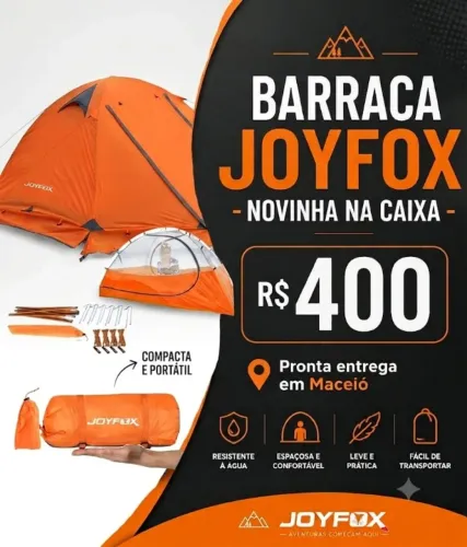 Barraca Camping 4 Pessoas 3500mm Impermeavel Profissional JOYFOX Tenda de trekking