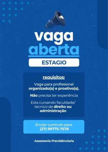 Vaga de estágio 