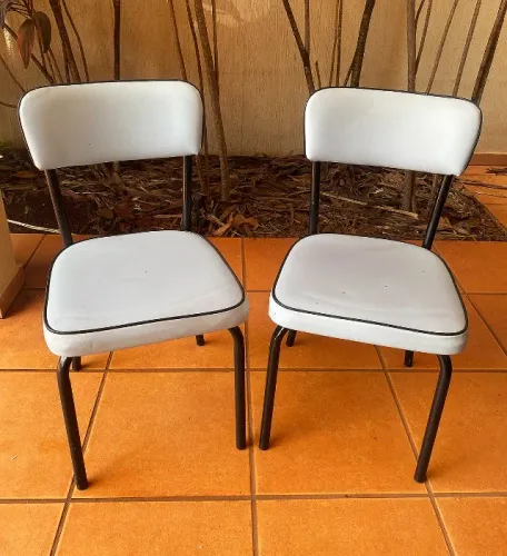 2 Cadeiras Retro Reforçadas Top Sixties Azuis Tok & Stok
