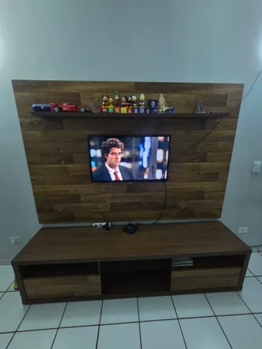 Rack + Painel madeirado 