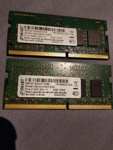 Memória notebook ddr4 8gb e 4gb