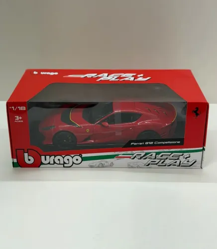 Miniatura Ferrari 812 competizione 1/18 burago vermelho