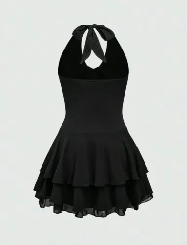 Vestido preto gótico M shein