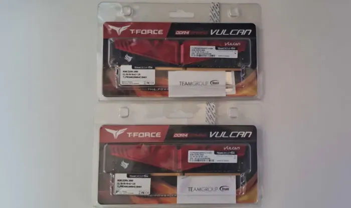 Memória Ram T-Force Vulcan 16GB (2x8GB) DDR4 2666MHz