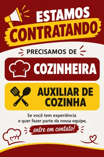 Vaga de emprego em empresa nova