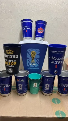9 copos da copa + pote pipoca colecionaveis