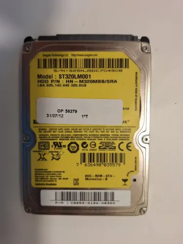 HD notebook 320gb SATA