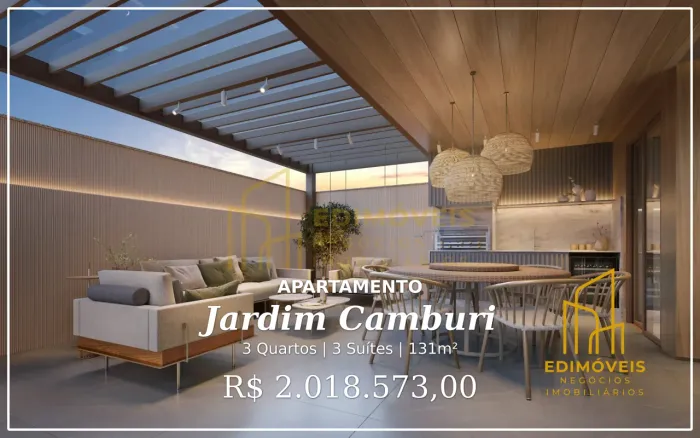 Apartamento Garden com design atemporal e 3 suítes em Jardim Camburi