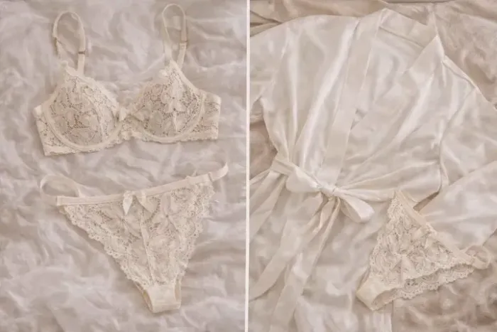 Calcinha Lingerie com Regulagem creme