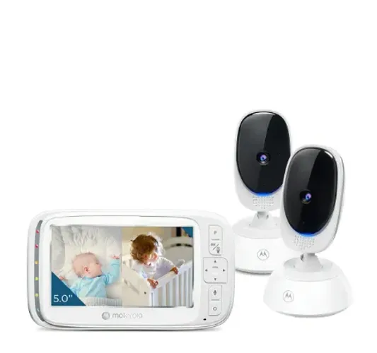 Babá Eletrônica Motorola VM75-2 dupla com 2 Câmeras na caixa + Monitor 5 polegadas