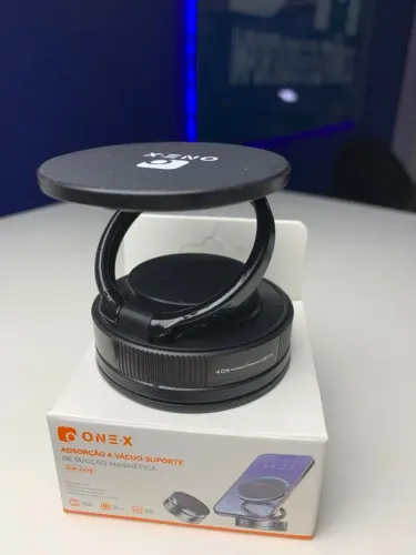Suporte Magnético de Celular ONE-X SUP-7473 com Ventosa a Vácuo e Rotação 360 - Mesa e Car