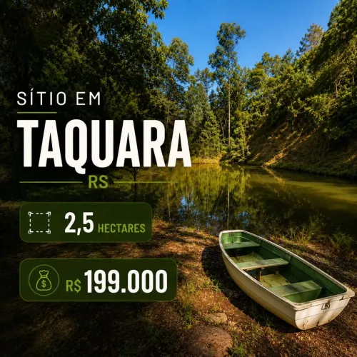 EXCELENTE SÍTIO À VENDA EM TAQUARA/RS