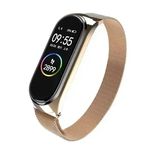Pulseira Aço Inox Magnética Milanese Para Mi Band 3/4/5/6
