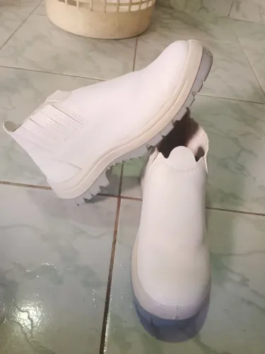 Bota de segurança branca no. 40