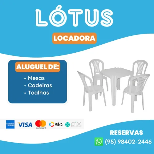 Aluguel de mesas e cadeiras