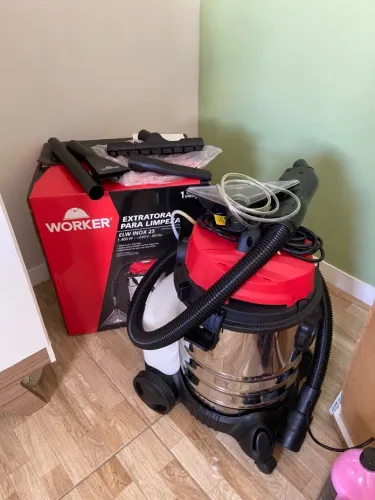 Extratora Worker Para Limpeza 1400w Elw 25L 60 Hz - Worker Cor Prateado/vermelho/preto