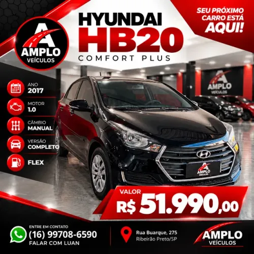 Hyundai HB20 Comf./c.plus/c.style 1.0 Flex 12V 2017