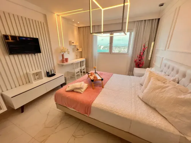 Luxuoso Apartamento Flat Mobiliado C/ Vista para o Mar - Ponta Negra