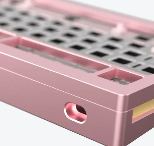 Teclado Mecânico MonsGeek M1 Rosa RGB + Switches Akko + Cabo