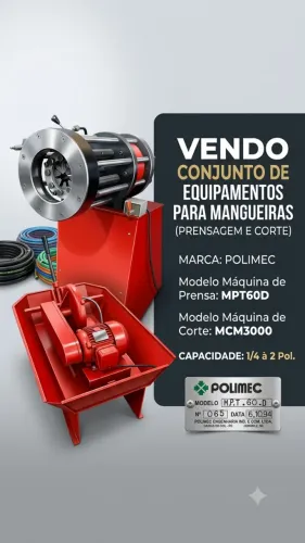 MAQUINA DE PRENSAR E CORTAR MANGUEIRA MCM3000