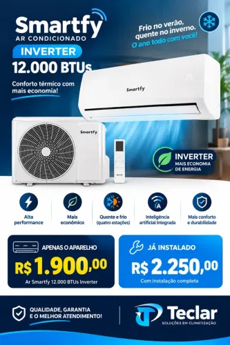 ? Ar-Condicionado Smartfy 12.000 BTUs Inverter!