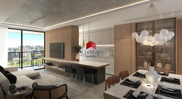 Apartamento com 92,5m² 2 quartos, à venda, no bairro Bacacheri em Curitiba