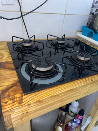 Fogão 4 bocas cooktop com bancada