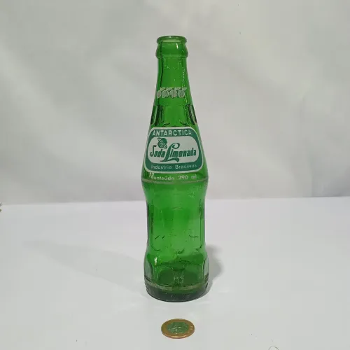 Garrafa Antarctica soda limonada antiga 