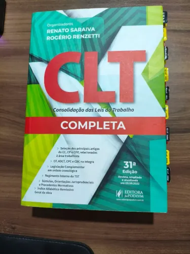 CLT Completa Renato Saraiva e Rogério Renzetti - Juspodivm (31ª Edição / 2022)
