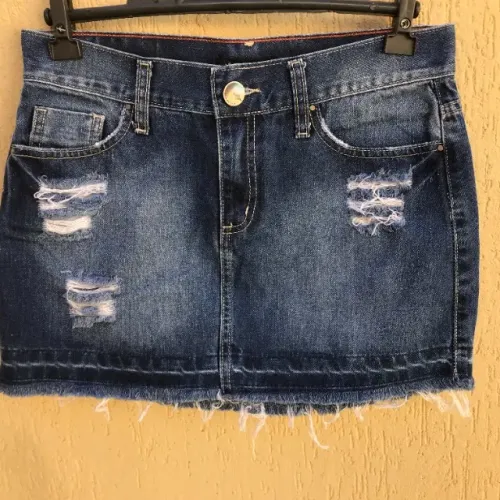 Saia Jeans Marinho da Marca Four One