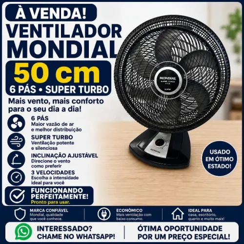 Ventilador MONDIAL turbo 50cm