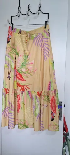Saia longa estampada