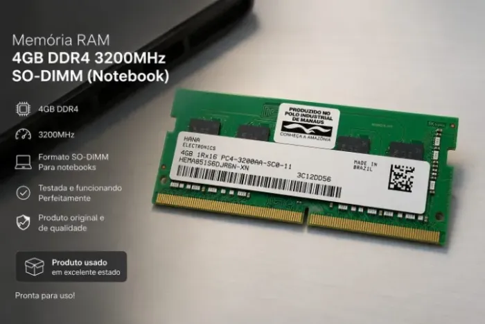 Memória RAM Notebook 4GB DDR4 3200MHz SK Hynix Original