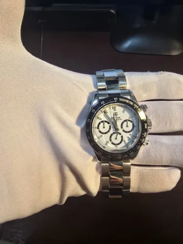 Relógio BY BENYAR PANDA Chronograph Quartz em Aço Inoxidável 904L 39mm Full set