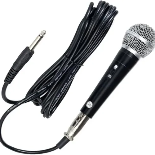 Microfone Profissional Dinâmico com fio 5metros