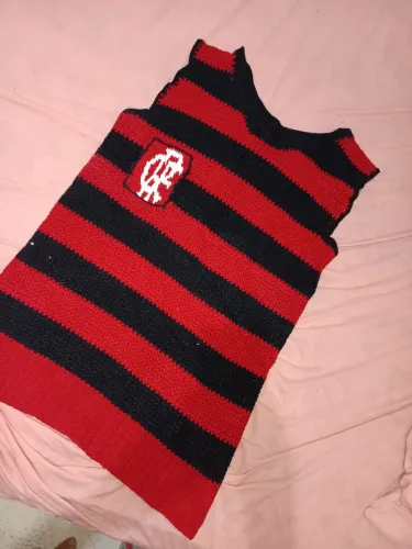 Camisa do Mengão Regata de crochê
